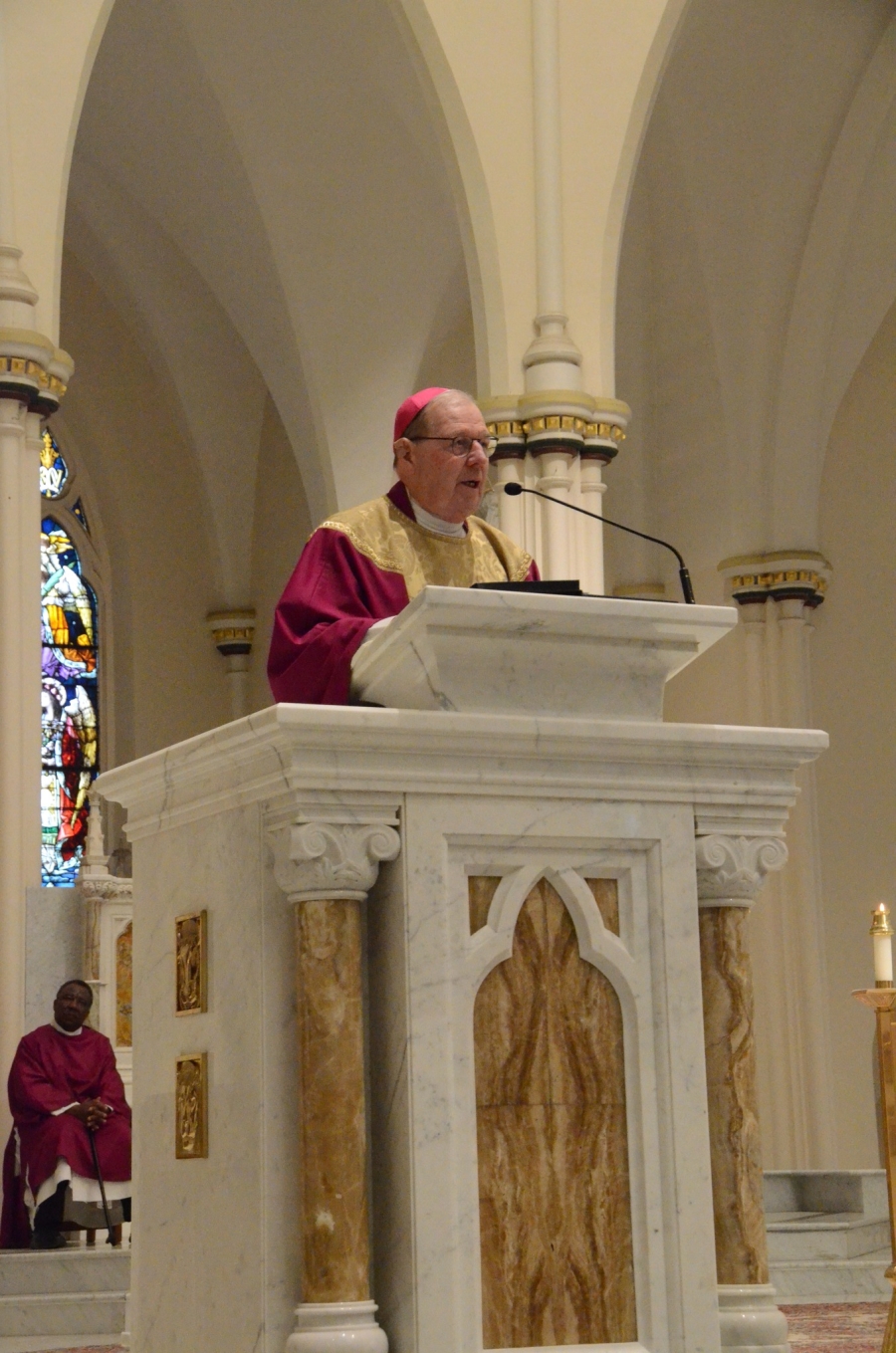 Bishop Deeley during Mass