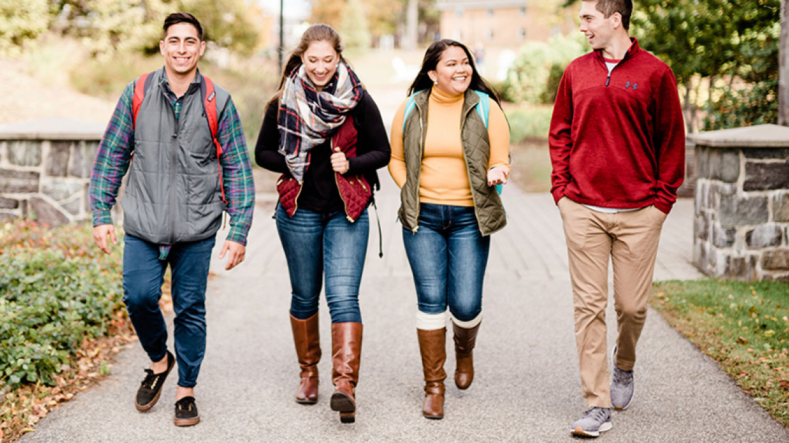 Students walking