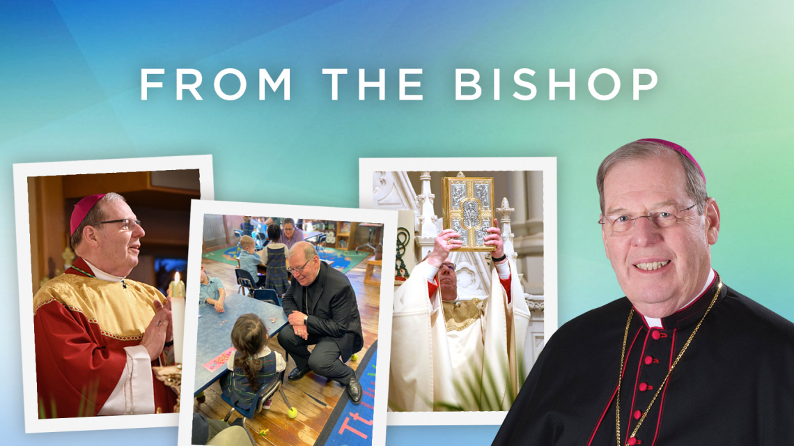 Graphic showing images of the bishop