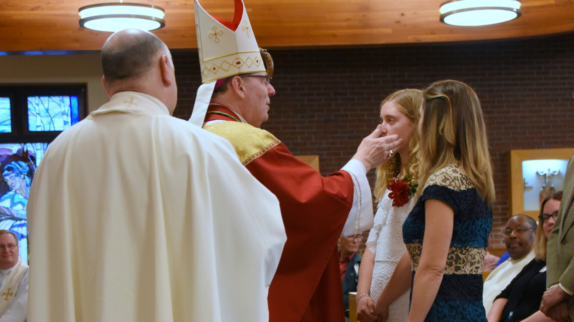 Confirmation at Holy Martyrs of North America Church in Falmouth.