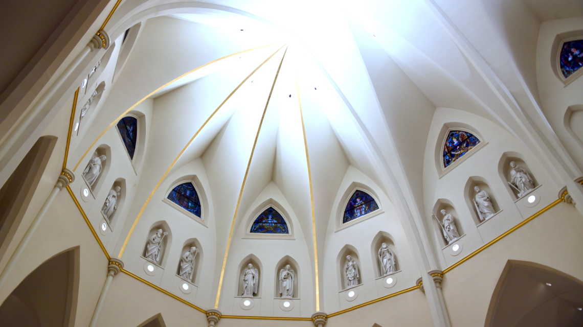 Ceiling over the sanctuary of the Cathedral of the Immaculate Conception
