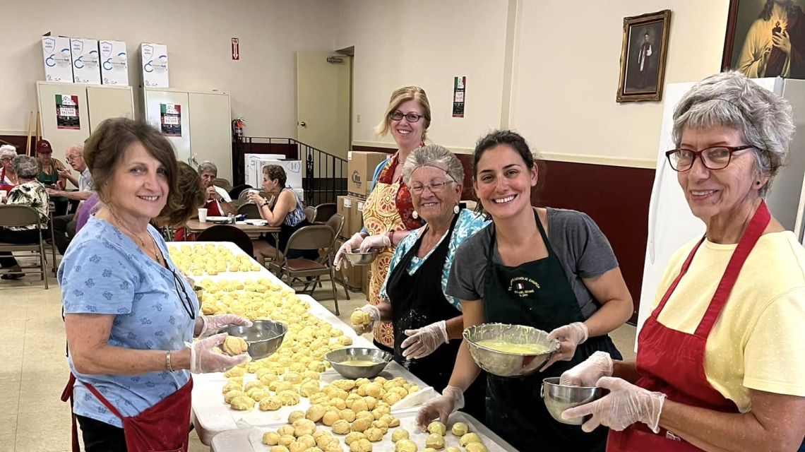 Cookie Making for St. Peter's Italian Bazaar in Portland 