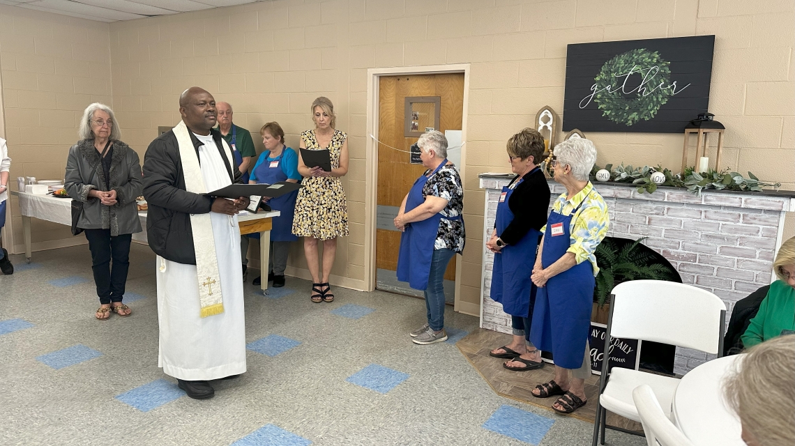 blessing of the food pantry