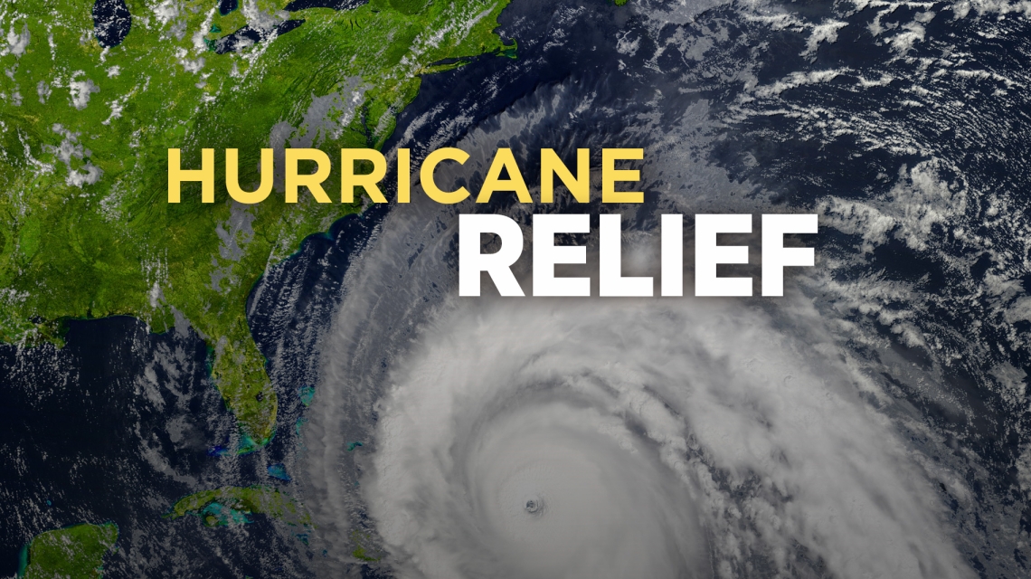 Hurricane satellite view
