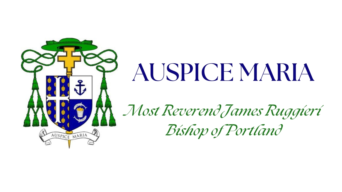 Coat of arms with words Auspice Maria