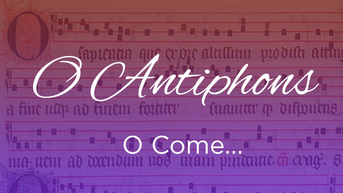 O Antiphons with words blended in background