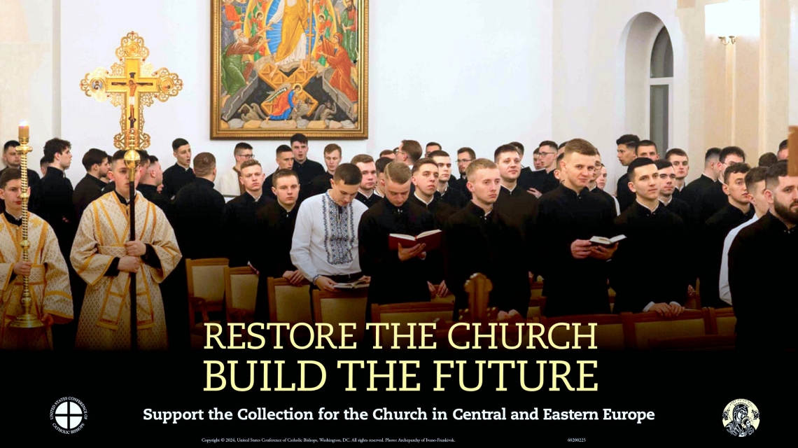 Seminarians in a church in Eastern Europe