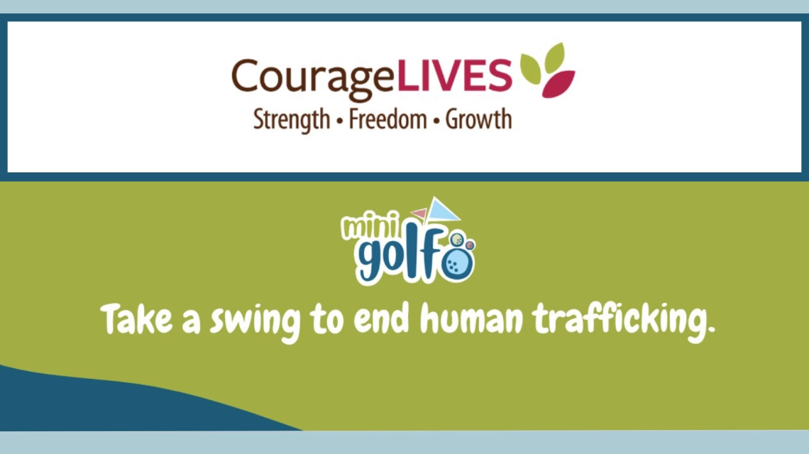 CourageLives logo and golf promotion
