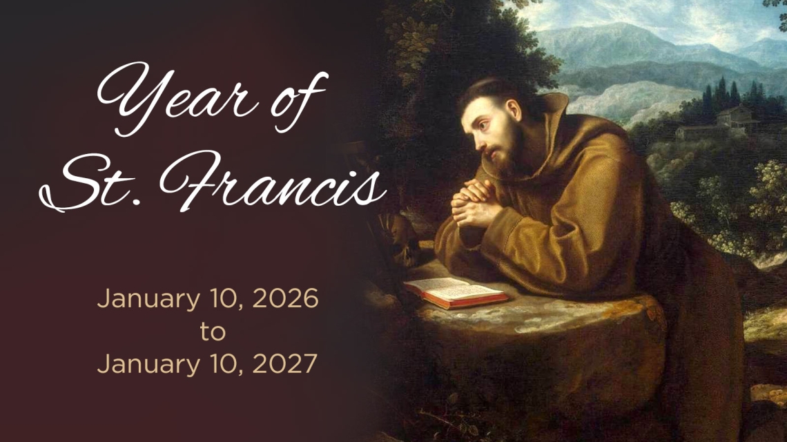 St. Francis of Assisi praying