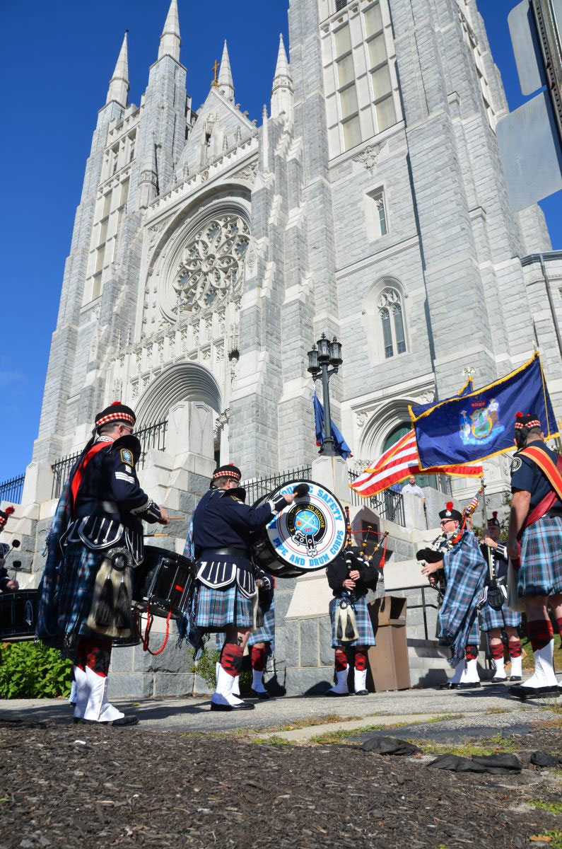 Band outside the Basilica - Blue Mass 2014