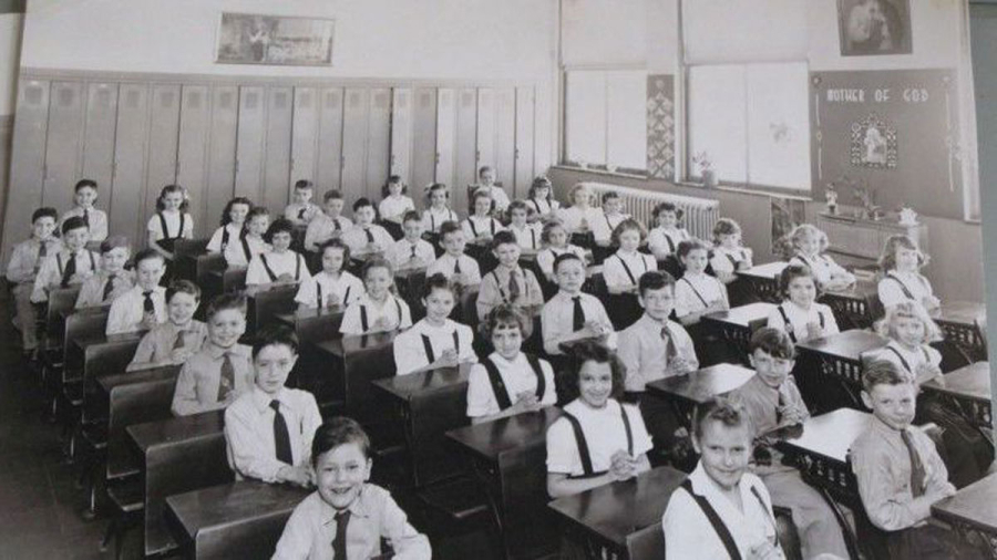 Black & White School Photo