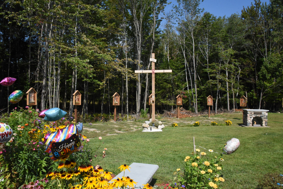Outdoor Way of the Cross at St. Peter Church in East Millinocket.