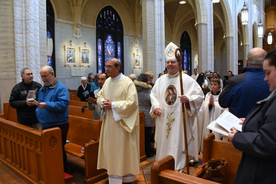 Deacon Arturo Gonzalez and Bishop Robert Deeley