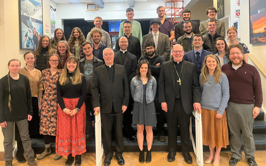 Bishop Deeley Visits UMaine Catholics | Diocese of Portland