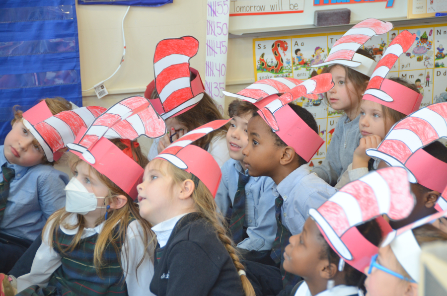 Bishop Deeley visits St. Brigid School in Portland. 