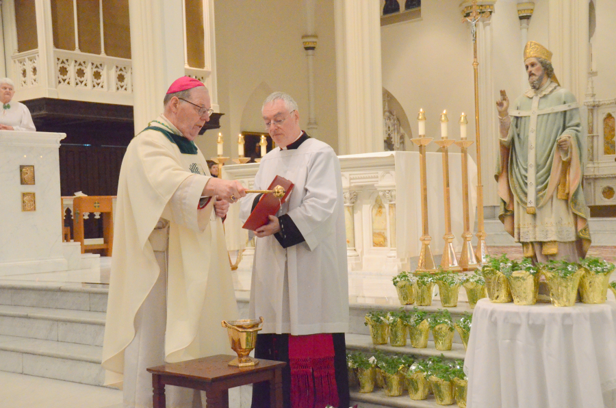Bishop Deeley celebrates St. Patrick's Day Mass in Portland. 