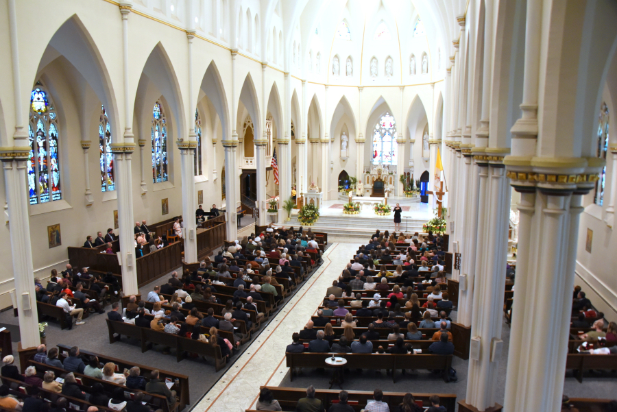 View of the church from the balcony