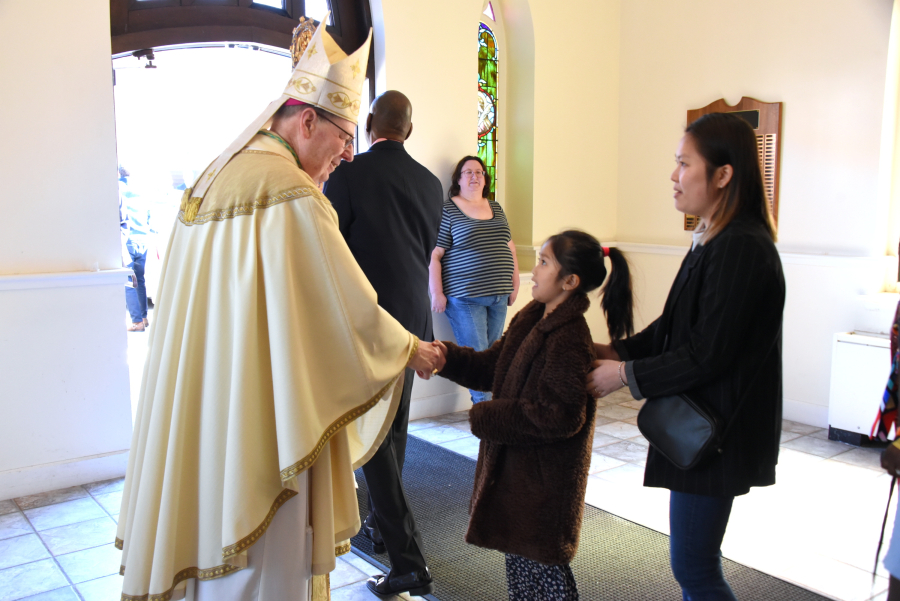 Greeting after Mass