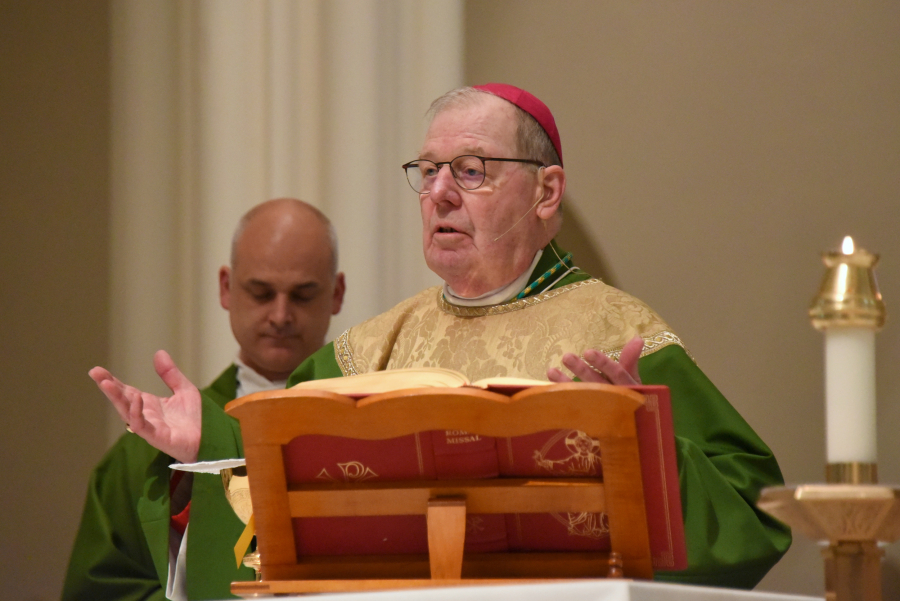 Bishop Deeley during the Liturgy of the Eucharist.