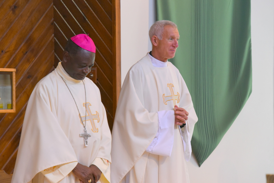 Bishop George Nkuo and Father Louis Phillips