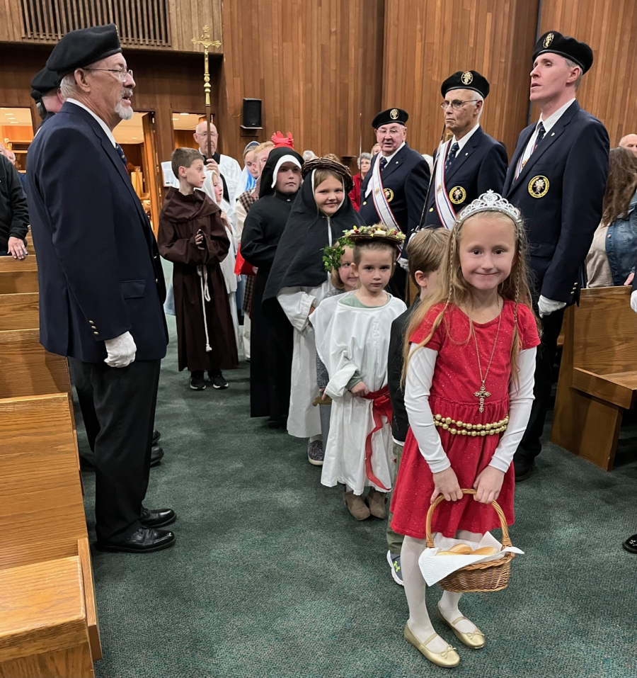 Children process into church