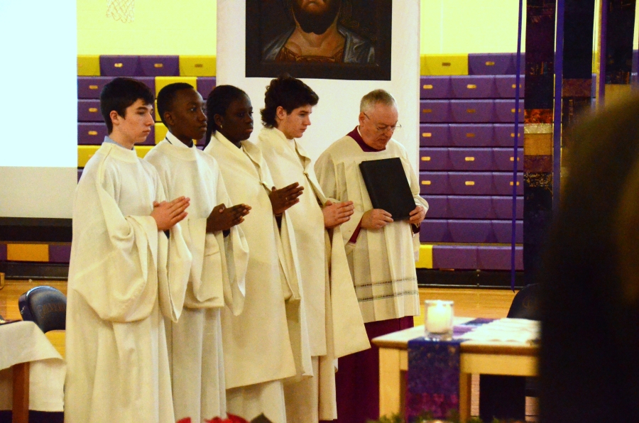 Group of altar servers lined up