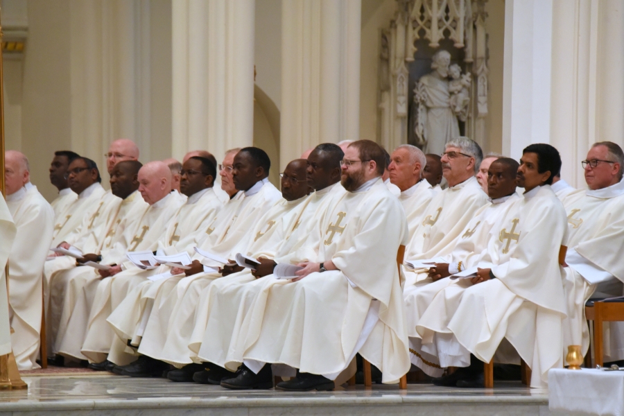 Priests seated