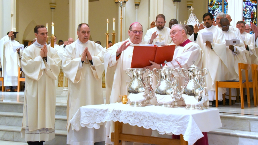 Consecrating the sacred Chrism