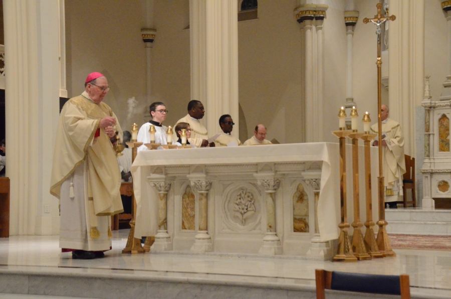 Bishop uses incense around the altar