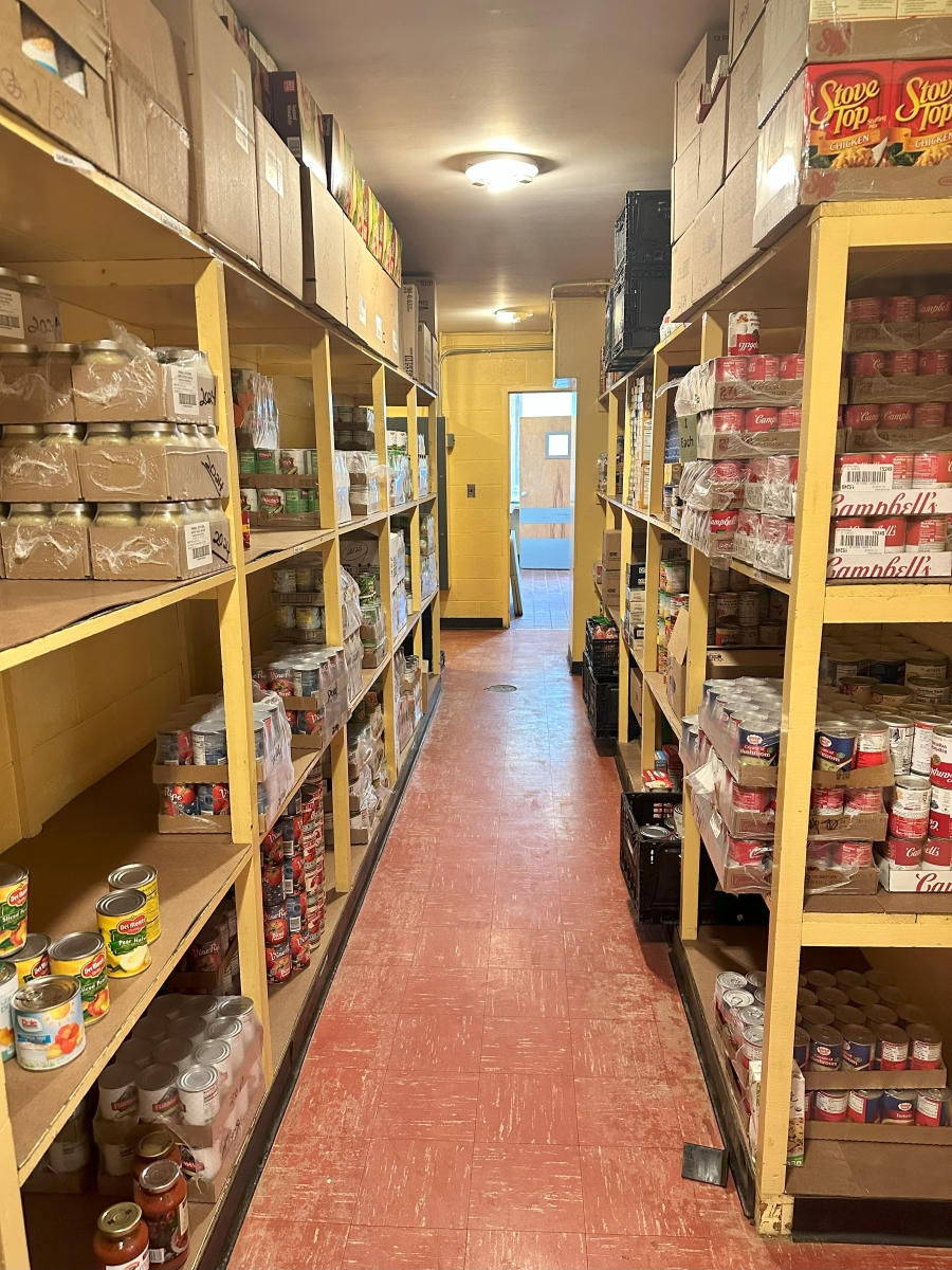 food bank storage area