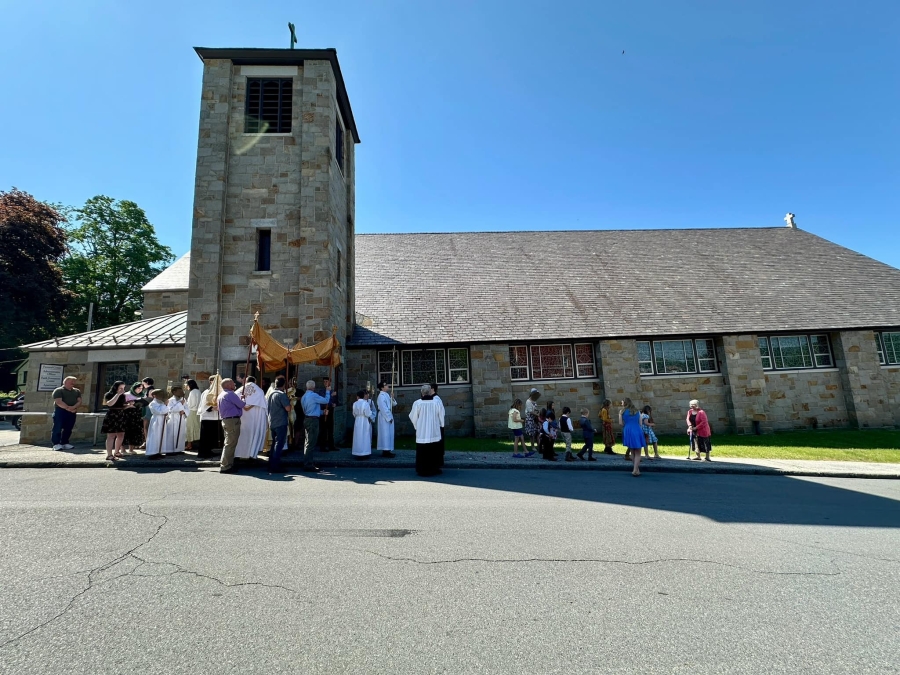 Corpus Christi procession outside