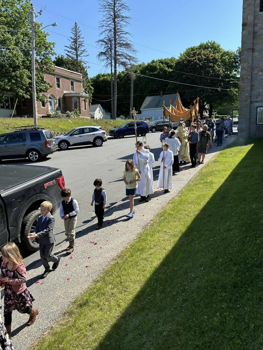 Corpus Christi procession outside