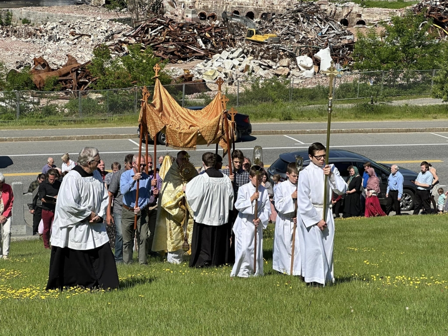 Corpus Christi procession outside