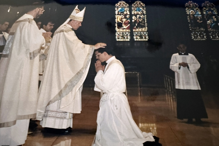 Bishop Ruggieri's priestly ordination.