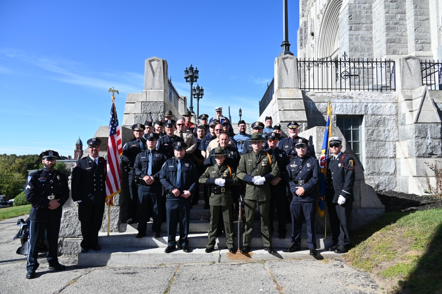 law enforcement at the Blue Mass