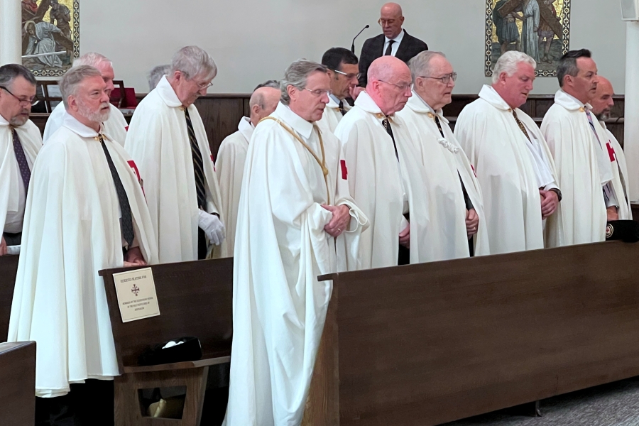 Gentlemen  members of the Equestrian Order of the Holy Sepluchre of Jerusalem.