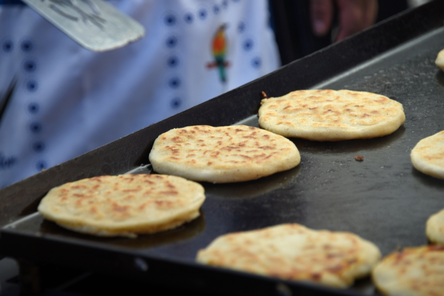 Pupusas on the grill
