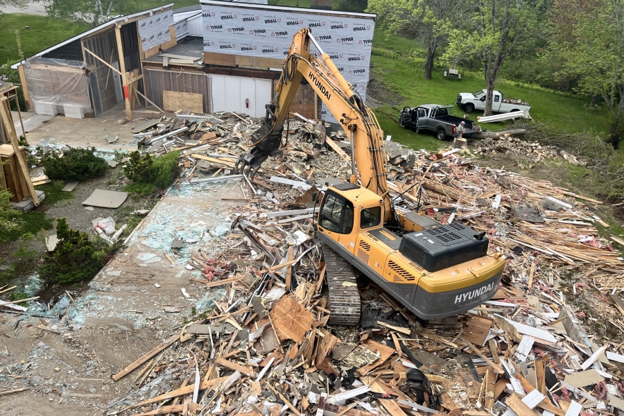 Demolition of the former Newman Center