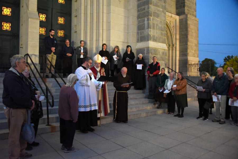 Blessing of the city outside the basilica.