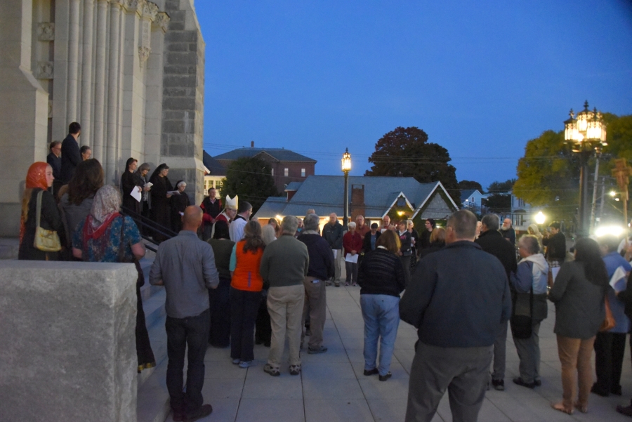 Blessing of the city outside the basilica.