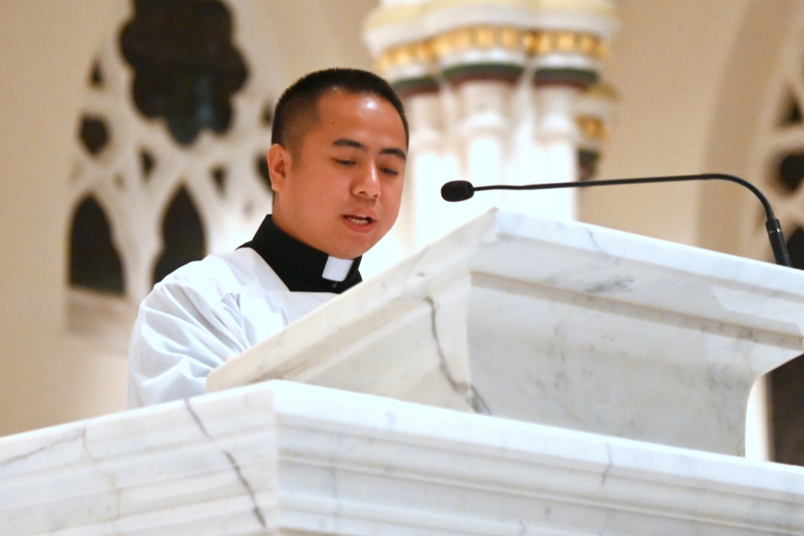 Deacon Hoa Tien Nguyen shares one of the readings.