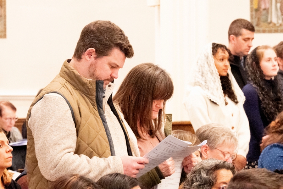 A catechumen and godparent