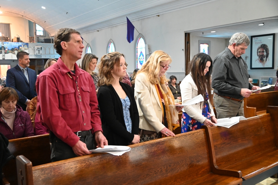 Catechumens and family in Presque Isle.