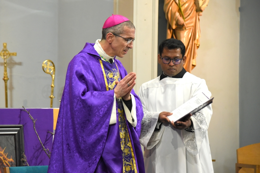 Bishop James Ruggieri and Father Alex Maria Doss, HGN