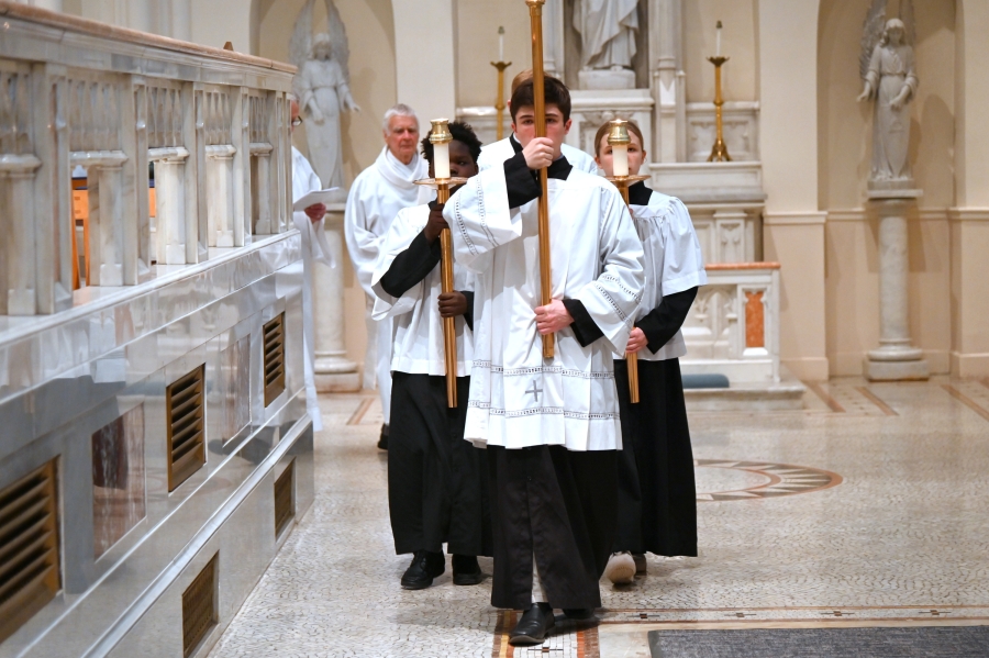 Altar servers leading the opening procession
