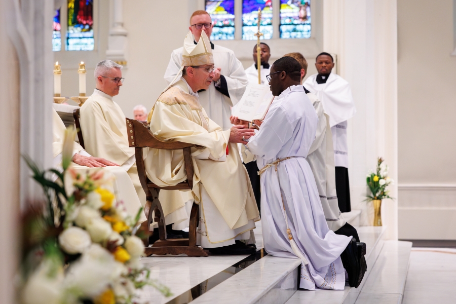 Evans  Yongyee promises obedience to the bishop and his ordinary.