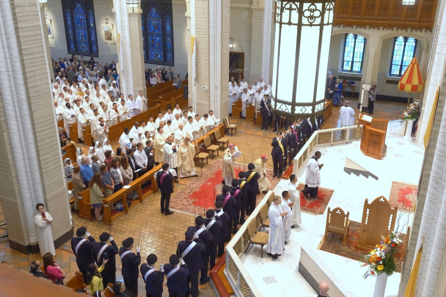 Opening procession as seen from the balcony