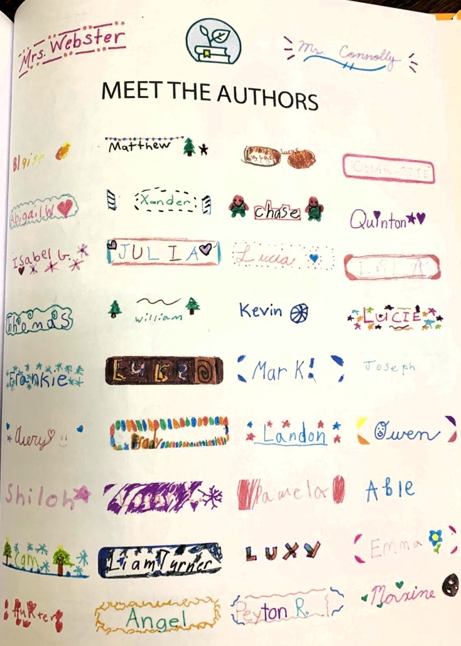 Authors names with illustrations