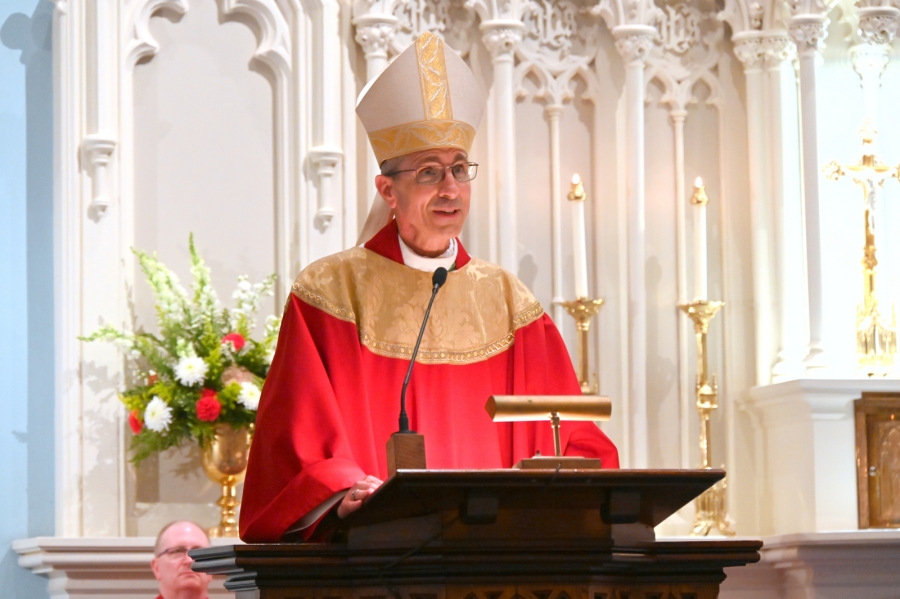 Bishop James Ruggieri at the ambo.