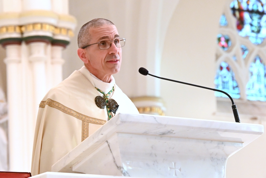 Bishop James Ruggieri at the ambo.